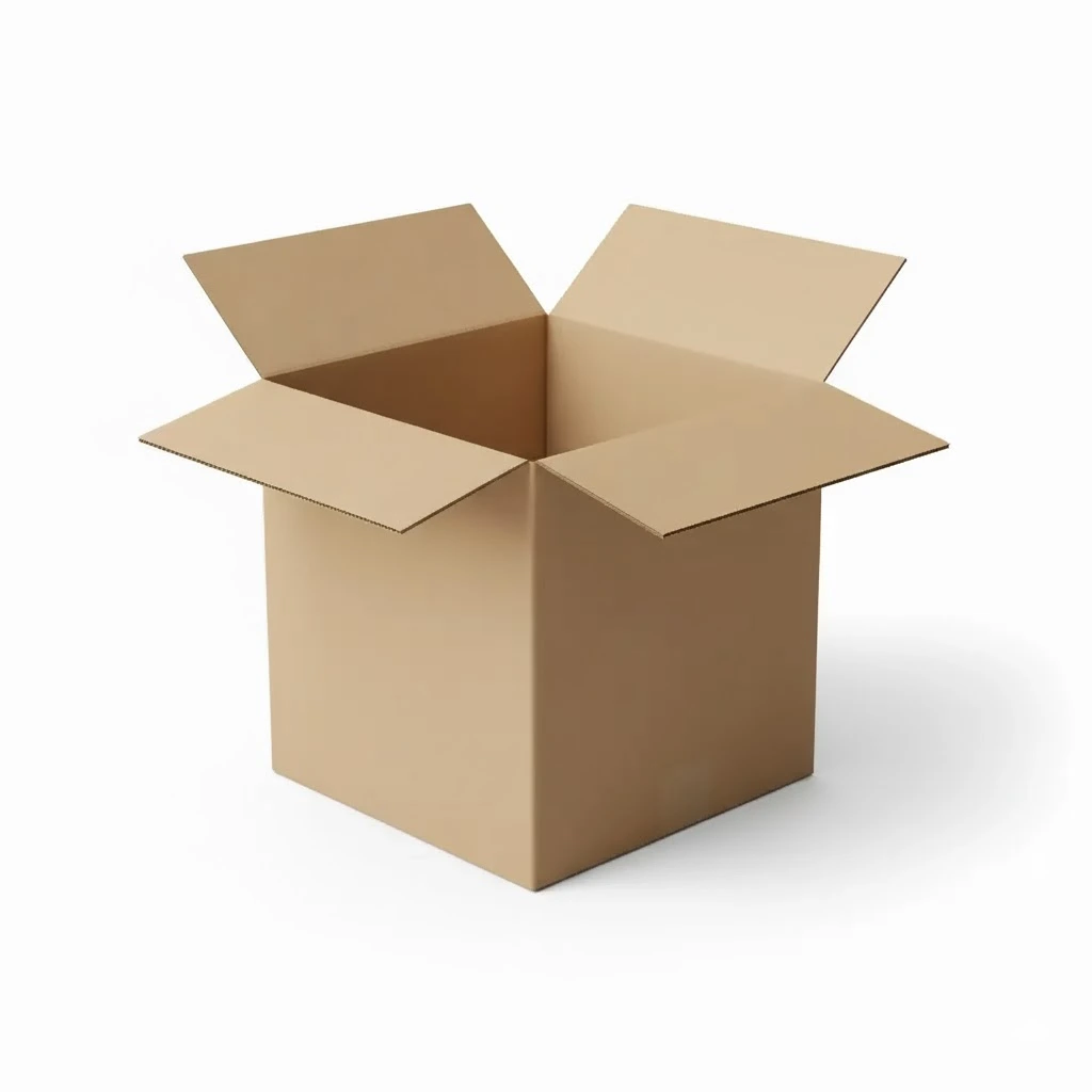 Caja de cartón corrugado usada para embalaje y transporte