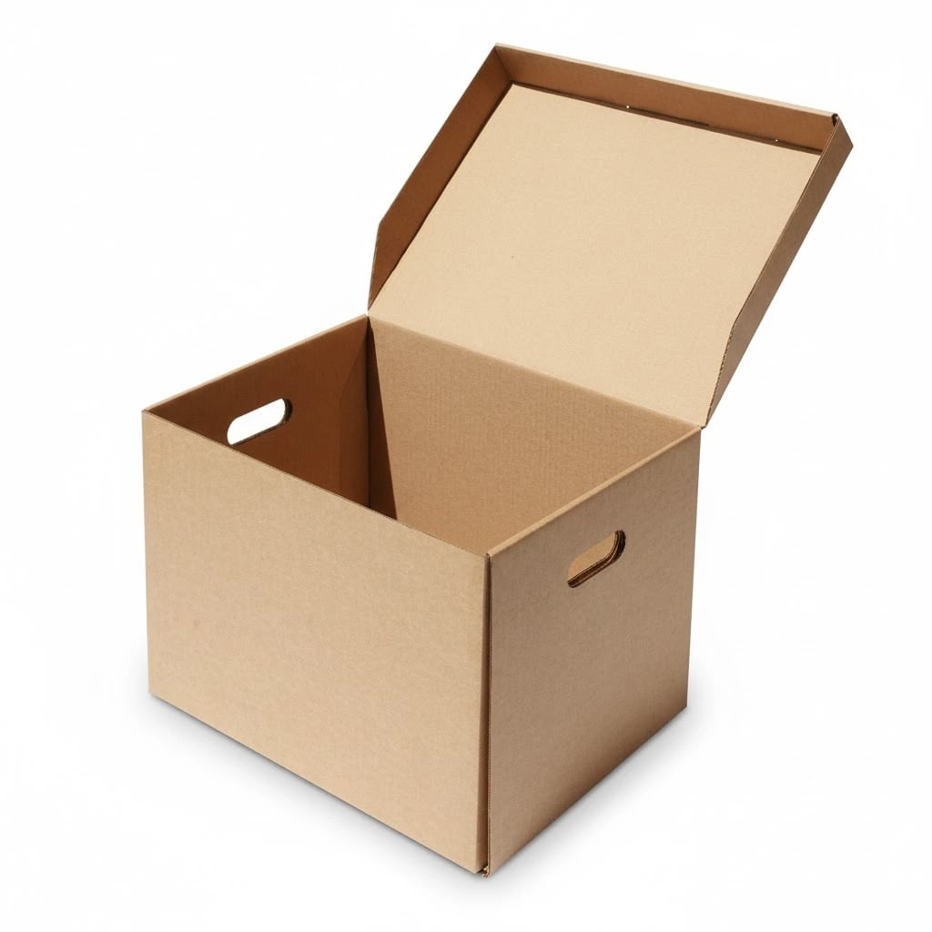 Caja para archivo de cartón corrugado usada para documentos